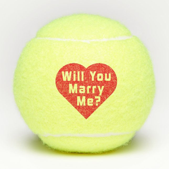 Balles De Tennis Veux-Tu M'Épouser ? Proposition Tennis Balls 3x (Devant)