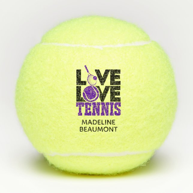 BALLES DE TENNIS VIVRE L'AMOUR (Devant)