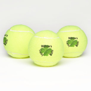 Balles De Tennis Votre nom Quatre feuilles Clover Lucky