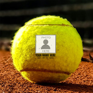 Balles De Tennis Votre photo ici Nom et âge