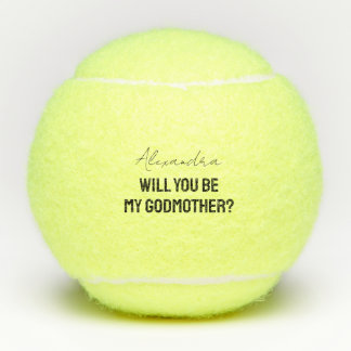 Balles De Tennis Will You Be My Godmother Godparent Proposal Sports