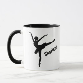 Ballet Arabesque Pose Silhouette Tasse