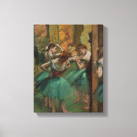 Ballet Artwork Dancers Pink und Green Edgar Degas