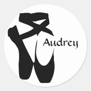 Ballet Ballerina Black Pointe Chaussures Sticker p