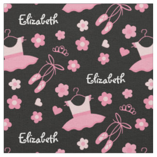 Ballet Ballerina Tissu personnalisé Noir rose