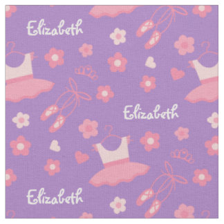 Ballet Ballerina Tissu personnalisé Purple Rose