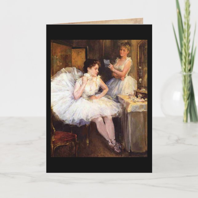 Ballet Ballerina Vintag Card Karte (Vorderseite)