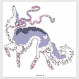 Ballet Borzoi Die Vinyl Sticker schneiden