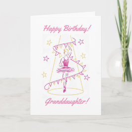 Ballet & Bunting Großtochter Geburtstagskarte Karte