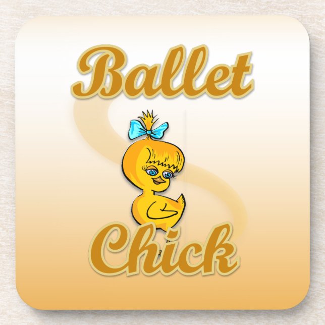 Ballet Chick Getränkeuntersetzer (Vorderseite)