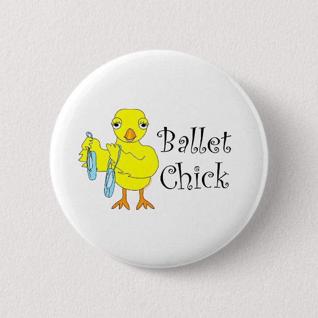 Ballet Chick Text Button (Vorderseite)