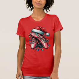Ballet Dance Ballerina Schuhe Weihnachtsfeiertag W T-Shirt