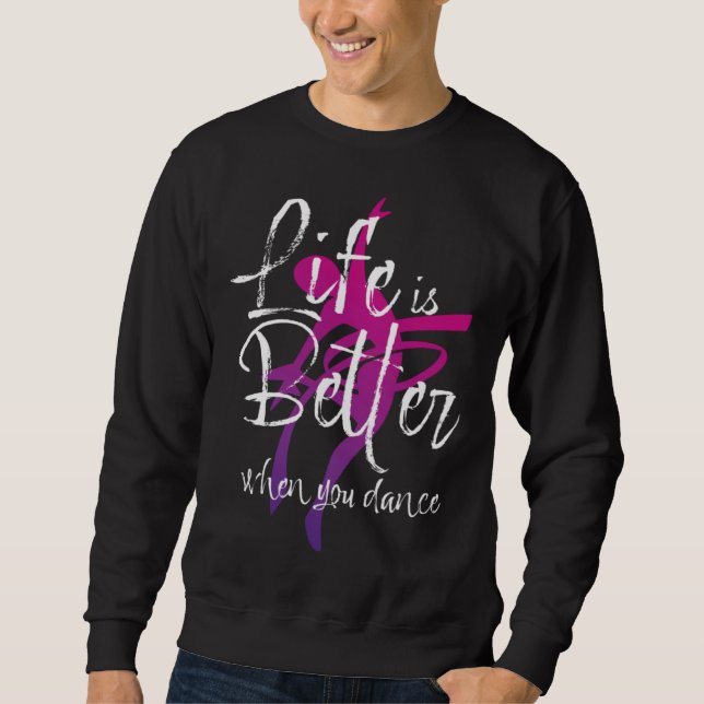 Ballet Dance Ballerina Women Girls Kids Sweatshirt (Vorderseite)