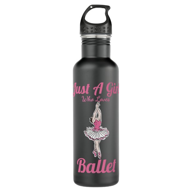 Ballet Dance Nur ein Mädchen, das Lieben zu tanzen Edelstahlflasche (Vorderseite)