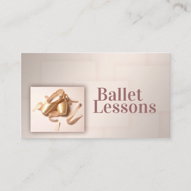 Ballet Dance Studio Pearl Point Business Card Visitenkarte (Vorderseite)