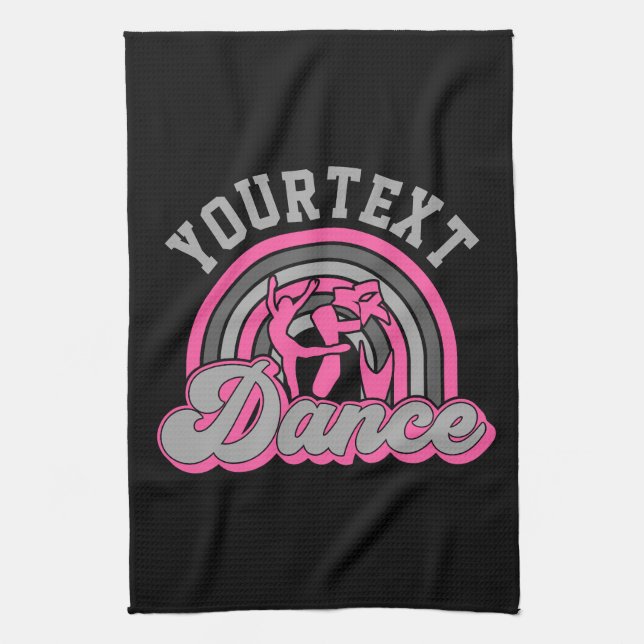 Ballet Dancer ADD TEXT Classic Dance Performer Geschirrtuch (Vertikal)