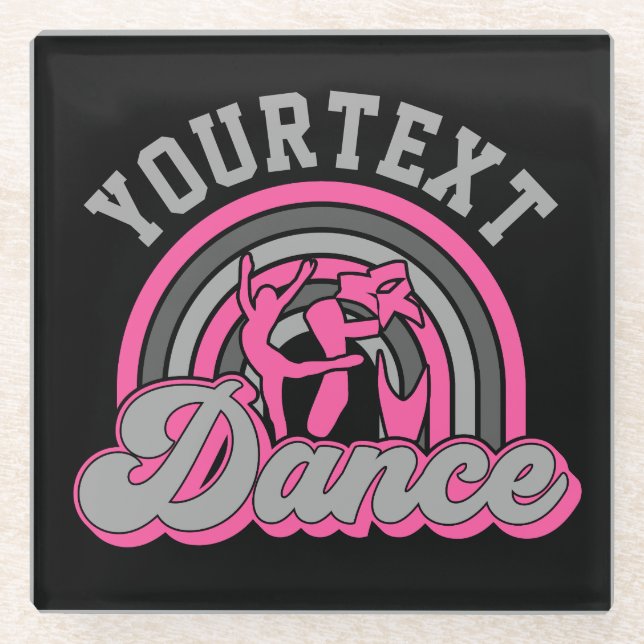 Ballet Dancer ADD TEXT Classic Dance Performer Glasuntersetzer (Vorderseite)