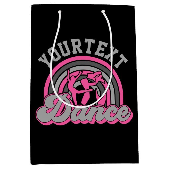 Ballet Dancer ADD TEXT Classic Dance Performer Mittlere Geschenktüte (Vorderseite)