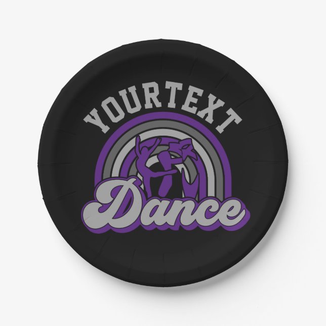 Ballet Dancer ADD TEXT Classic Dance Performer Pappteller (Vorderseite)