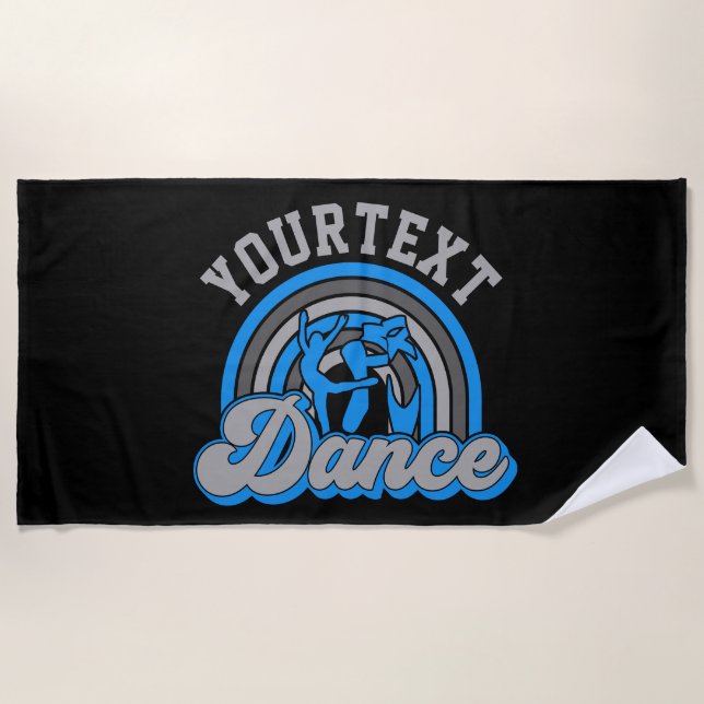 Ballet Dancer ADD TEXT Classic Dance Performer Strandtuch (Vorderseite)