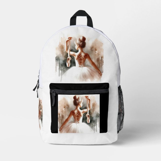 Ballet Dancer Backpack - Elegant & Chic Bedruckter Rucksack (Vorderseite)