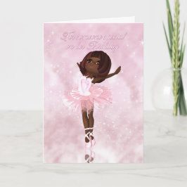 Ballet Dancer Birthday Card - African American Bal Karte