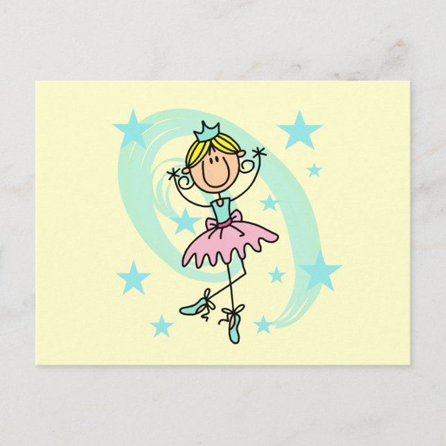 Ballet Dancer - Blond T - Shirt and Gifts Postkarte (Vorderseite)