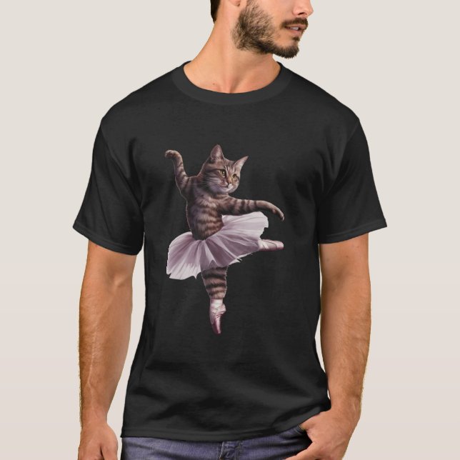 Ballet Dancer Cat T Shirt (Vorderseite)