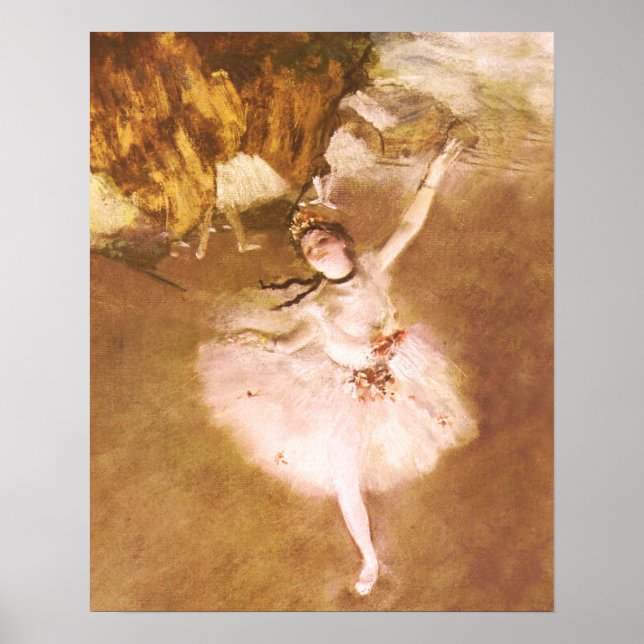 Ballet Dancer Degas Star Painting Poster (Vorne)