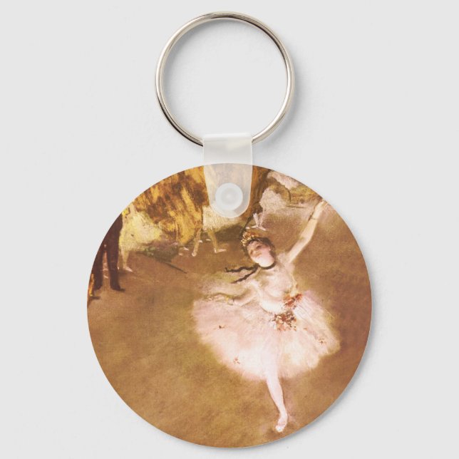 Ballet Dancer Degas Star Painting Schlüsselanhänger (Vorderseite)