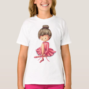 Ballet Dancer en Robe Rose Se préparer t-shirt
