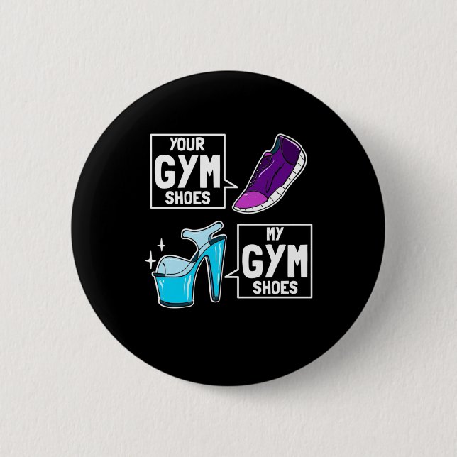Ballet Dancer Gym Shoes Button (Vorderseite)