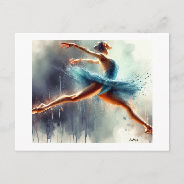 Ballet Dancer in Motion,  Postkarte (Vorderseite)
