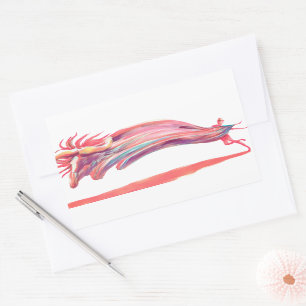 Ballet Dancer Pink Art Rechteckiger Aufkleber
