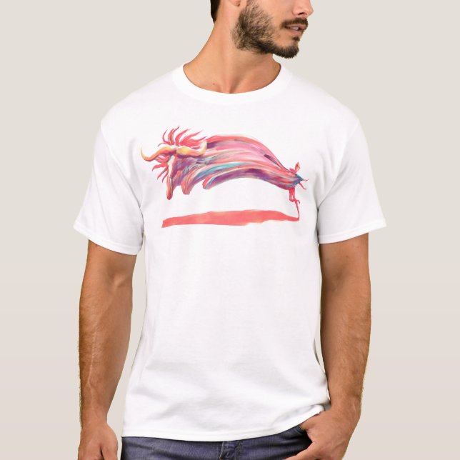 Ballet Dancer Pink Art T-Shirt (Vorderseite)