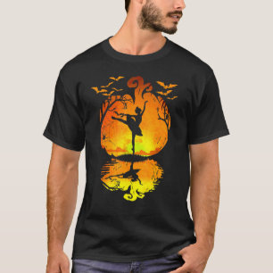 Ballet Dancer Silhouette Pumpkin Halloween Kostüm T-Shirt