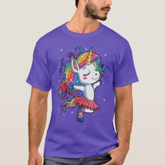Ballet Dancer Unicorn shirt Girls Rainbow Ballerin