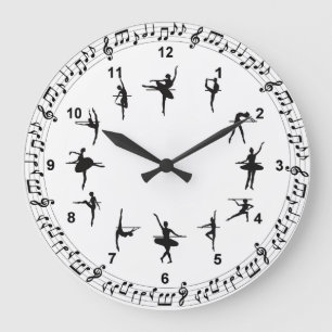 Ballet dancers Acrylic Wall Clock Große Wanduhr