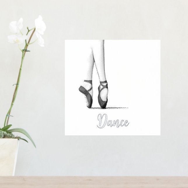 Ballet Dancer's Graceful Legs en Pointe - custom Foliendrucke (In Situ (Eingangstisch))