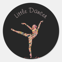 Ballet Dancing Design Business Branding Runder Aufkleber