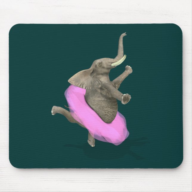 Ballet Elephant En Pointe Mousepad (Vorne)
