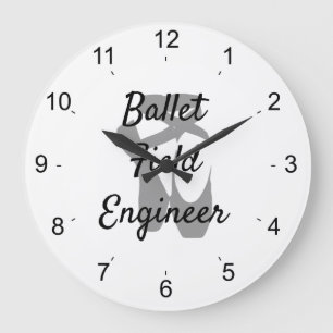 Ballet Field Engineer Große Wanduhr