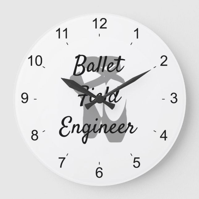 Ballet Field Engineer Große Wanduhr (Vorderseite)