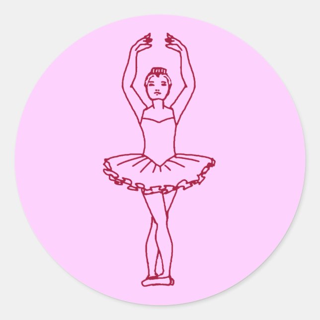 Ballet Fifth Position Runder Aufkleber (Vorderseite)
