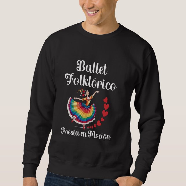 Ballet Folklorico Dancer Mexiko Traditionelles Mex Sweatshirt (Vorderseite)