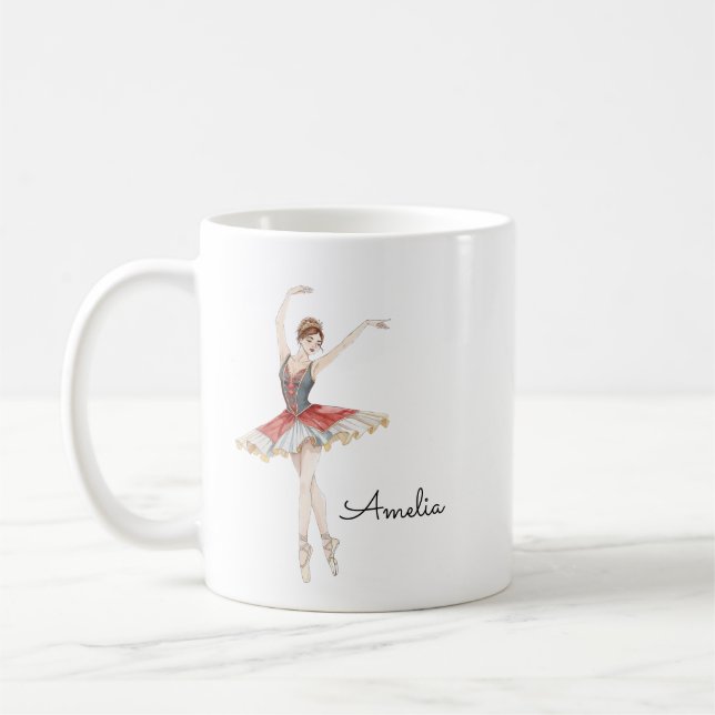 Ballet Girl Personalisiert Kaffeetasse (Links)