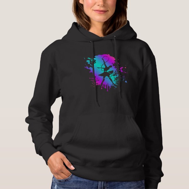 Ballet Like A Sport Only Harder Girls Ballet Dance Hoodie (Vorderseite)