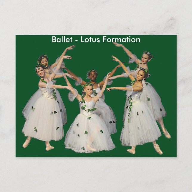 Ballet Lotus Formation Card Postkarte (Vorderseite)