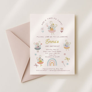 Ballet Mice Geburtstagseinladung für Mädchen Einladung