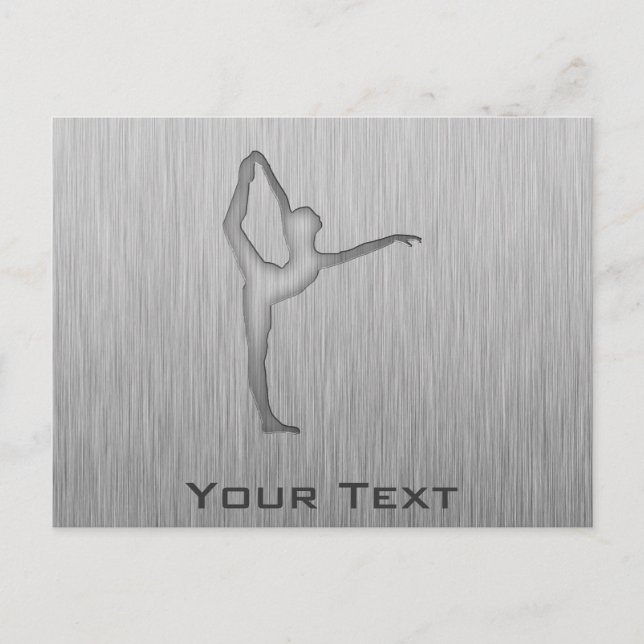 Ballet mit gebürstetem Metal-Look Postkarte (Vorderseite)